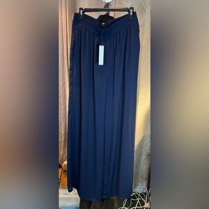 Elegant Navy Blue Women's Pants